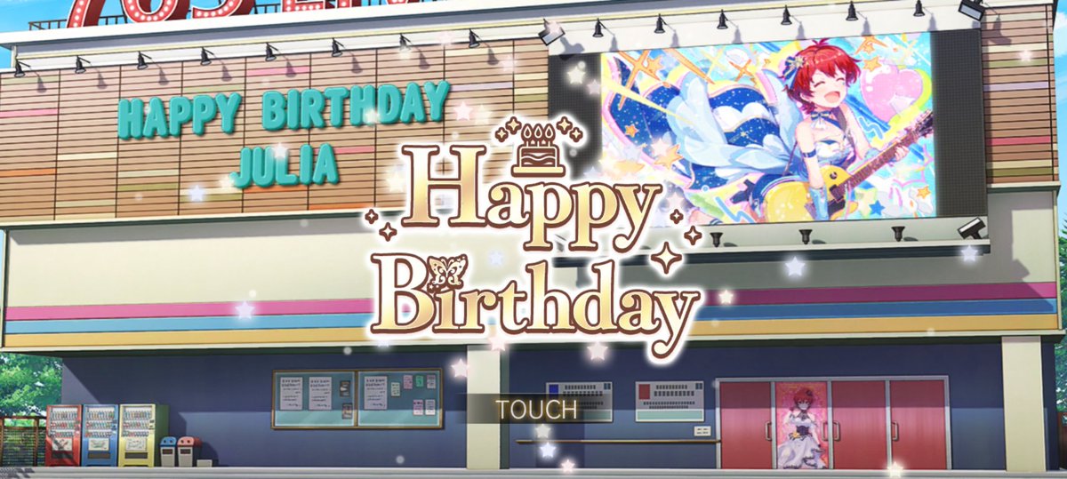 ociam's tweet photo. ⋆⸜⊹₊ 𝐇𝐚𝐩𝐩𝐲 𝐁𝐢𝐫𝐭𝐡𝐝𝐚𝐲 ₊⊹⸝⋆
🍰#ジュリア誕生祭2026🎁

本日は ぷぅちゃん の誕生日！
✅ライブのチケット
を渡す！

ぷぅちゃんは本名の熊野から来てるとか？
アイドルの名前は艦艇名由来ものが複数あって、熊野は最上型の4番艦だ

これはツイン主演期待しちゃう！

#ミリシタ https://t.co/qnlb6UVmyE