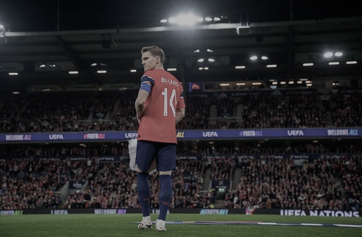 CaptainOdegAFC's tweet photo. 3-2 win for country in front of our supporters. Two assists, what more can I ask for. We move onto the next. 🇳🇴 https://t.co/nsVJTQ1sDy