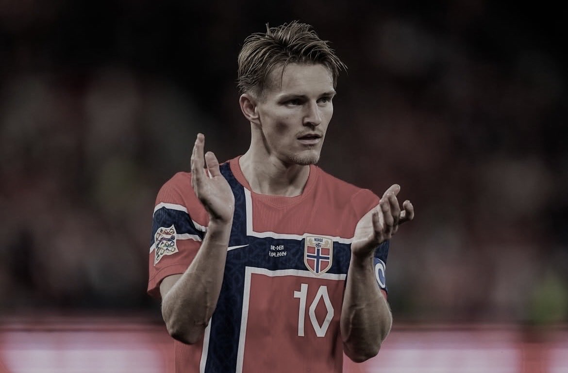 CaptainOdegAFC's tweet photo. 3-2 win for country in front of our supporters. Two assists, what more can I ask for. We move onto the next. 🇳🇴 https://t.co/nsVJTQ1sDy