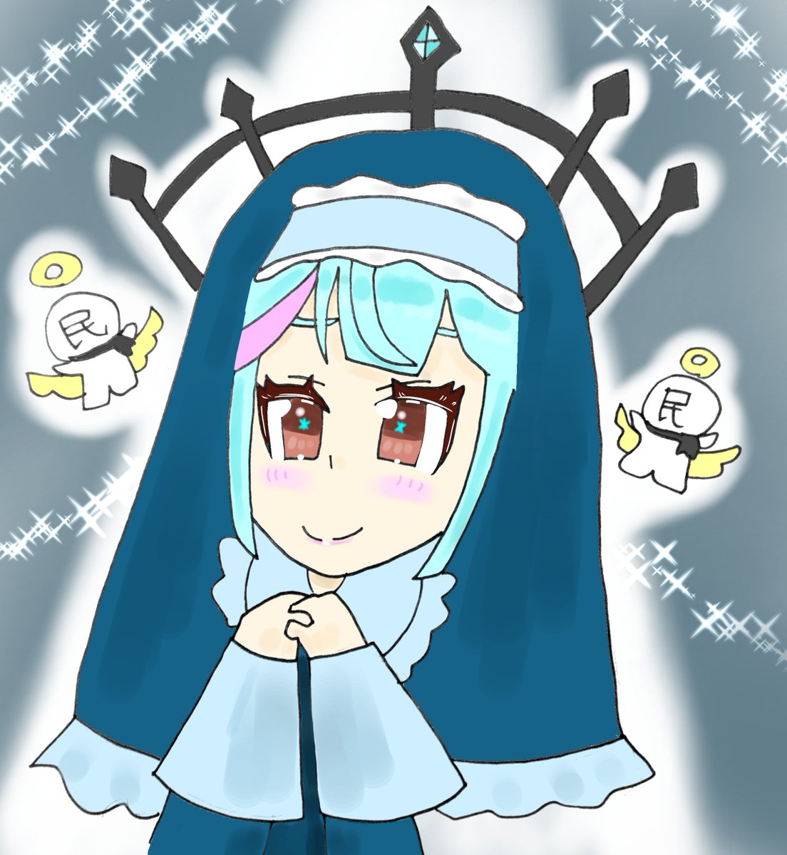 nijiku249's tweet photo. 今日の白山ルーレットは「シスター白山ゆーき」！
短時間に描くのは大変だけど楽しい！！
#白山ルーレット https://t.co/9DStItgWtl
