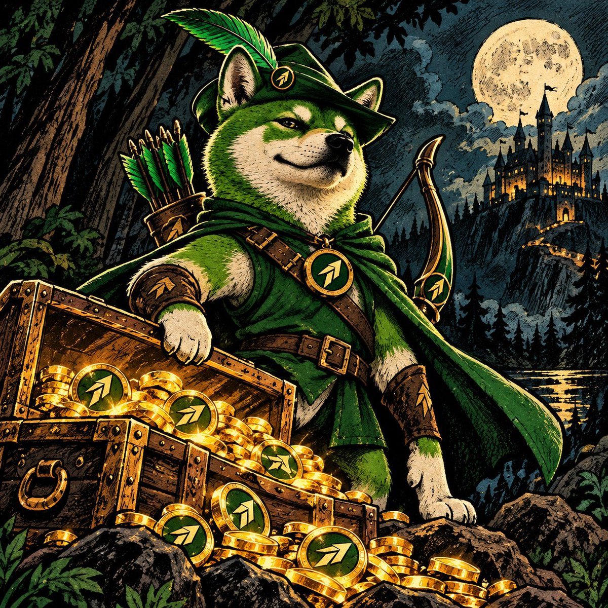 defi_dynamo10's tweet photo. @traderInosuke Yes @traderInosuke 

$AUROBIN

Green dog. Robin Hood of crypto. Still extremely early low cap.

Same dog. Bigger plans. 🏹

TG: https://t.co/1JRffdNFw5

Don’t just watch the story. https://t.co/CUwCLG8fDn