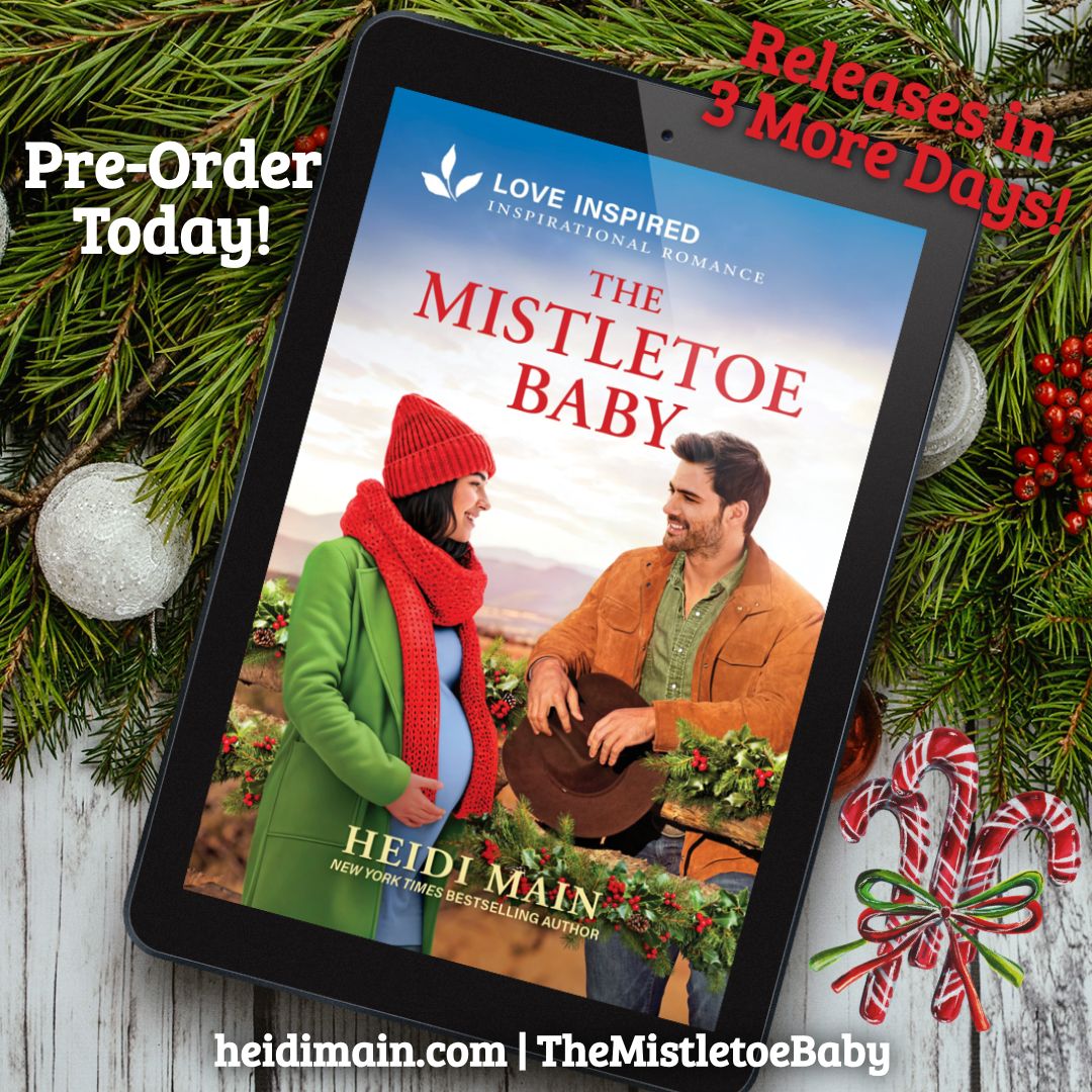 HeidiMain's tweet photo. The countdown is on 🎉
THREE more sleeps until the release of........
THE MISTLETOE BABY 🎄❤️ 🤠
➡️ Buy link: https://t.co/zT42vwY8cQ
🥳 Read the 1st ch: https://t.co/bVcgC8JFSw
#TheMistletoeBaby #booklovers #cleanreads #amwriting
#threemoresleeps #October2026 #newbooklaunch
#amreading #newrelease #HometoEvermoreRanchSeries
@LoveInspiredBks @HarlequinBooks