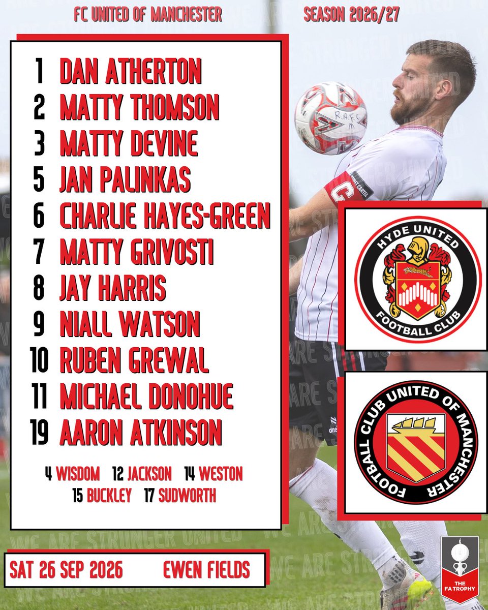 FCUnitedMcr's tweet photo. Your Reds for today 🔴 https://t.co/Z9PW4wFhXZ