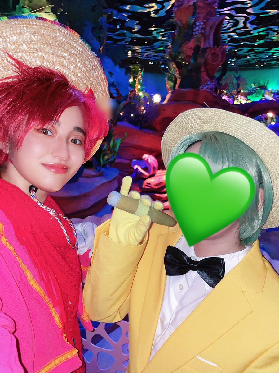 Mendacoscosplay's tweet photo. おそくほー！
9/25🌊

ホセパンしてきましたー！！🦜🐓
念願の推しが出来て感無量😭😭😭
最高だったからまたやりたい！！💚❤️

 #Dハロ仮装 
 #Dハロ仮装2026 https://t.co/N9zolub9I6