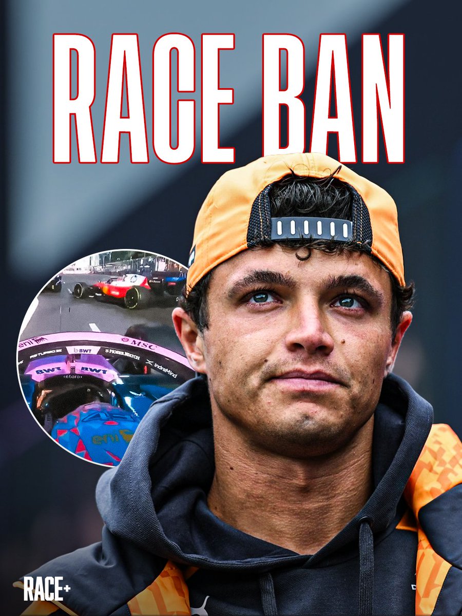 racepluscom's tweet photo. 🚨 | Lando Norris after Colapinto ended his race:

"I think the FIA should start handing out bans for this kind of stuff. It’s careless."

"It costs a lot of money; all my parts are in the bin."

"People should just get banned because that’s not driving that deserves to be in Formula 1."