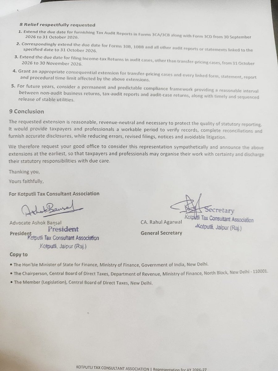 nksharma5565's tweet photo. Representatives for  date  extension by KOTPUTLI TAX CONSULTANT ASSOCIATION 
#Extension_हक़_है_भीख_नहीं
#ExtendDueDateImmediately #ExtendDueDate #TaxAudit #TaxAuditDueDate #ICAI #BankStrike  #CBDT https://t.co/MoawFQi2c0