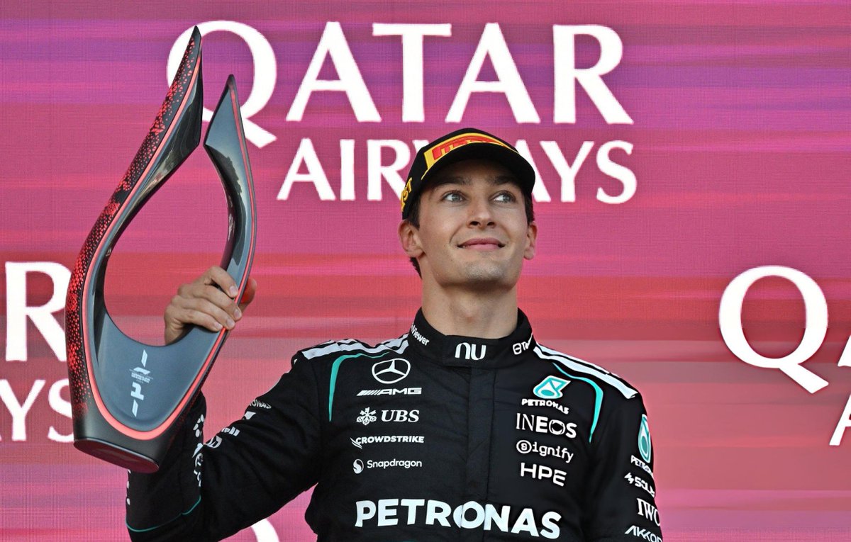 russyrax's tweet photo. his 8th win, cutting the championship gap to 66, total domination from qualifying to the race, got his first grand slam, and his GRandstand sold out. everything is perfect this week 🩵 https://t.co/uqRWPAri0N