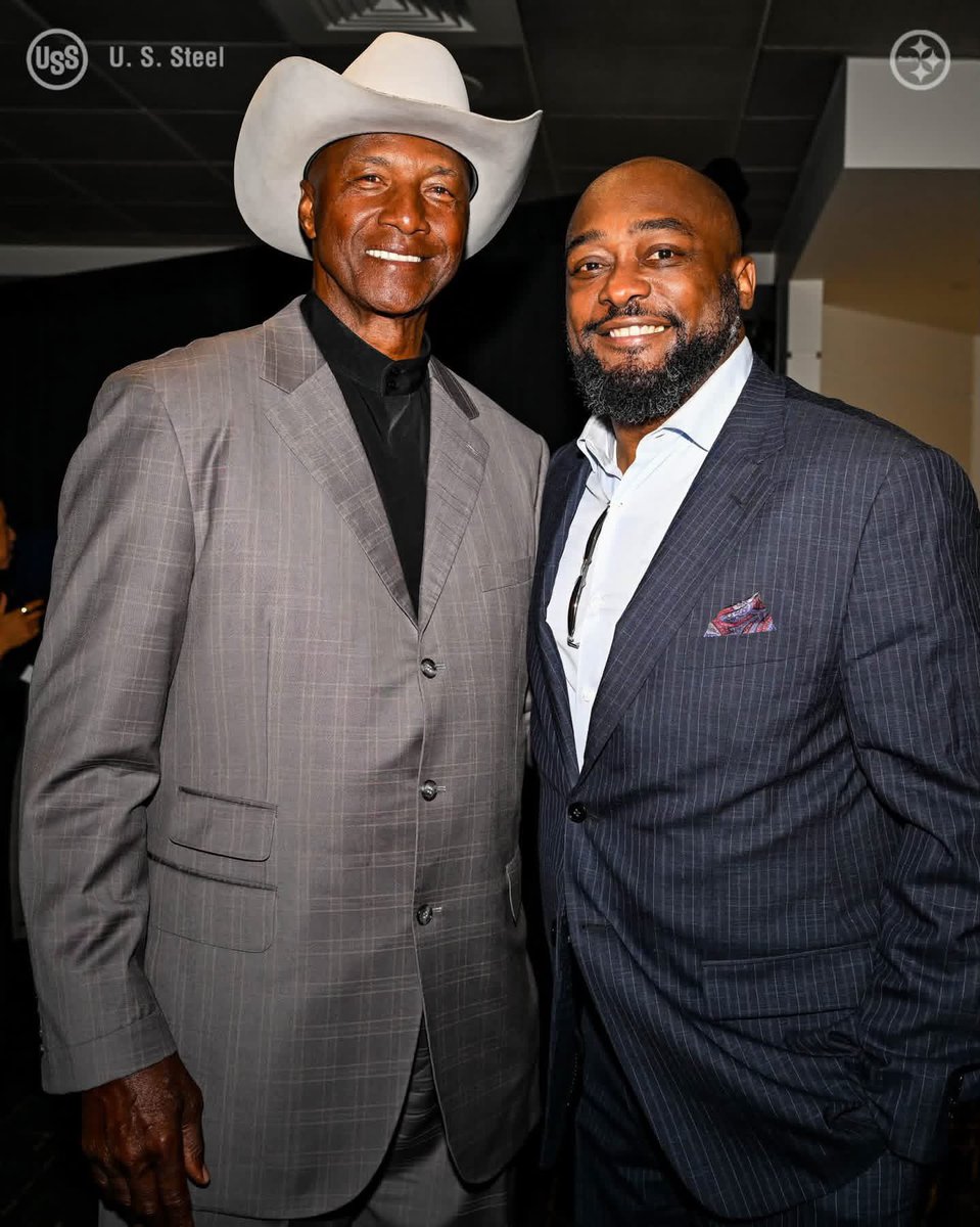 MelBlountYLI's tweet photo. Coach Tomlin and Mr. Mel at the Steelers Hall of Honor Induction 🤠 

Congratulations to the Class of 2026: J.T. Thomas, Kevin Colbert, and the late Craig Wolfley. A special night celebrating the people who helped build the Steelers’ legacy. https://t.co/RvA450nc7X