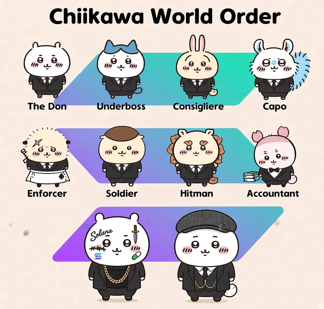 Kiefking7's tweet photo. $Chiikawa World Order
One Family 
One Goal
The World https://t.co/s2rAEpDQQr