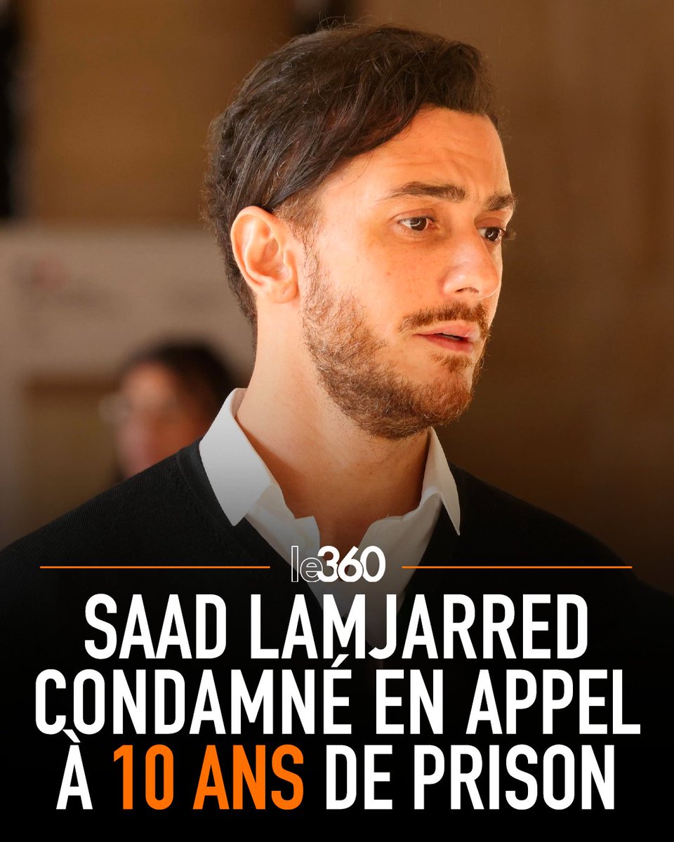 Le360fr's tweet photo. 🇫🇷⚖️ Saad Lamjarred a été condamné à dix ans de prison à l’issue de son procès en appel devant la cour d’assises de Créteil.

→ https://t.co/RImHfpeVDO https://t.co/wK5Eeu08SS