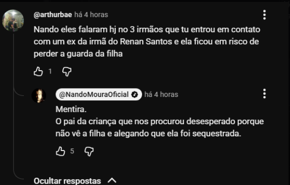 berna26718's tweet photo. @MarcosFran2ch9 @TioGinYT Não negou relação, quer dizer que um pai que mora na frança ao invés de falar com as autoridades vai falar com o Nando? https://t.co/y5r7lXBqwb