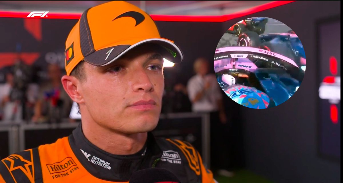 FormulaDirecta's tweet photo. 💣 Lando Norris, sobre el accidente con Colapinto:

 "Para ser honestos, hay pilotos que NO DEBERÍAN ESTAR en la Fórmula 1".

#F1 #AzerbaijanGP 🇦🇿 https://t.co/uwV8le4uoW