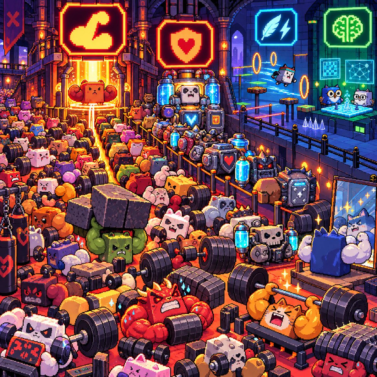 petixfun's tweet photo. Most players prefer to spend their upgrade points to increase stamina and strength. 

They don't even know that the new game requires opposite skills. 😁 https://t.co/jFpdY3VMVl