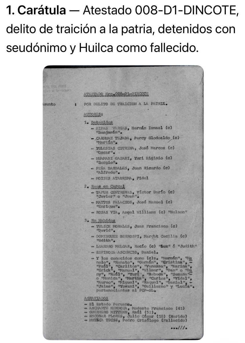 M_ochero's tweet photo. Tuit 1/10: PASÉ UNA VIDA EN DIRCOTE PNP. Y no hablo desde un escritorio o aulas. 

El Atestado N.º 008-D1-DINCOTE, 13ENE93, es la investigación policial del aniquilamiento de Pedro Huilca Tecse. No es un pie de foto. No es una consigna. Es el expediente que reconstruyó estructura, seudónimos, casas, croquis y roles.
Lo anexo. Léanlo antes de discutir.

https://t.co/Wun3WFpAcW