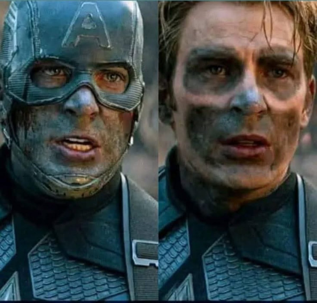SigmaMeme__'s tweet photo. If captain America took off his helmet 
in endgame 😅 https://t.co/zNf3s1I2v7