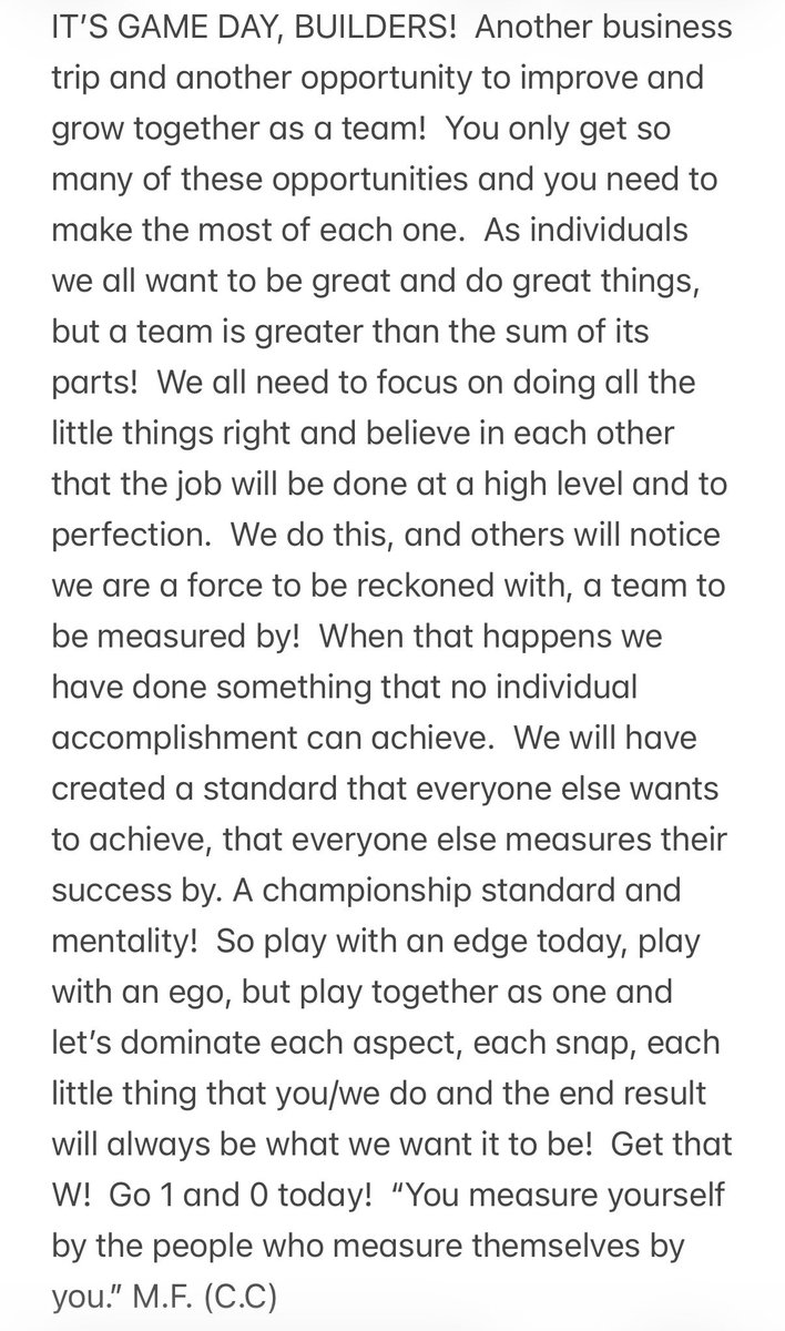 CoachSHenry16's tweet photo. #SCBuilders
#TheJinxIsOn
#HARDHATMENTALITY
#GO1AND0TODAY
Game Day! https://t.co/0IvxUwEbRe