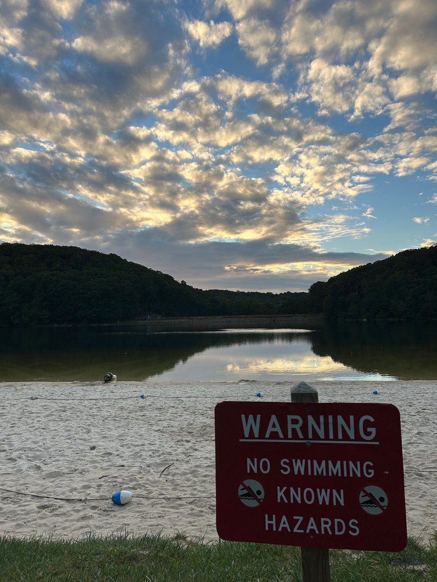 MDStateParks's tweet photo. The sun has set on swim season at Greenbrier State Park! With the swim lines removed from the water, swimming is now prohibited. https://t.co/ffu2dkqOTQ