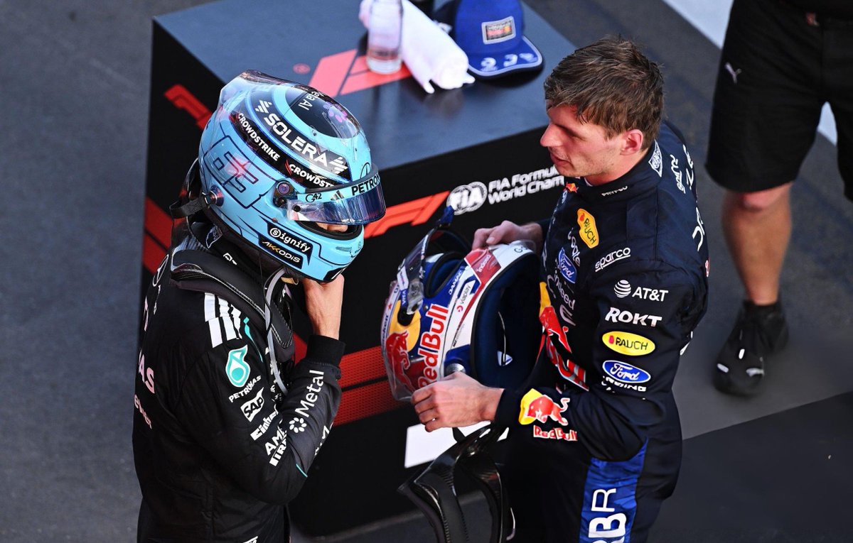 russyrax's tweet photo. George with Max after race! https://t.co/8QIOXbL58R