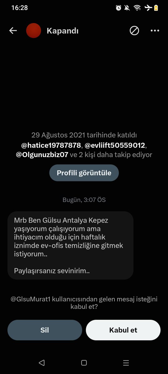 itirafantalya07's tweet photo. Temizlik işlerine giden bir kadın takipçimize iş vermek isteyen olursa iletişime geçebilir
@GlsuMurat1 https://t.co/mFJv6Fyb9Z