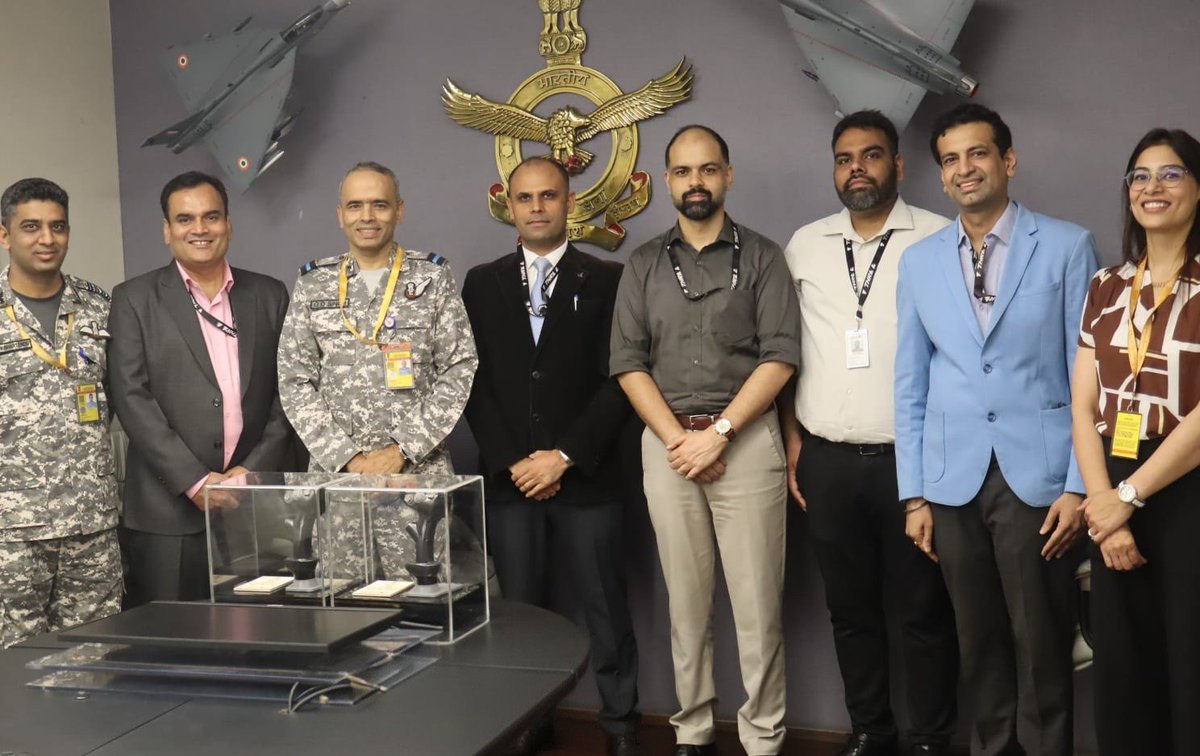 alpha_defense's tweet photo. IAF has signed a procurement contract for VR based Part Task Trainer for a combat platform, developed under #iDEX by Delhi-based start-up M/s Threye. https://t.co/dygx5hbI4D