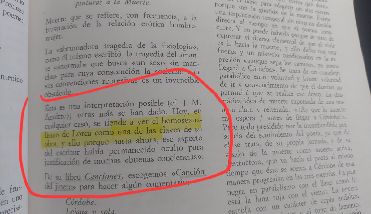 CondesaOlenska's tweet photo. Javier Calvo es muuucho más joven que yo por lo que me sorprende que no supiera algo que ya aparecía en mi libro de Literatura española, COU, 1978. 
#Lorca https://t.co/iJPUAQSRVK
