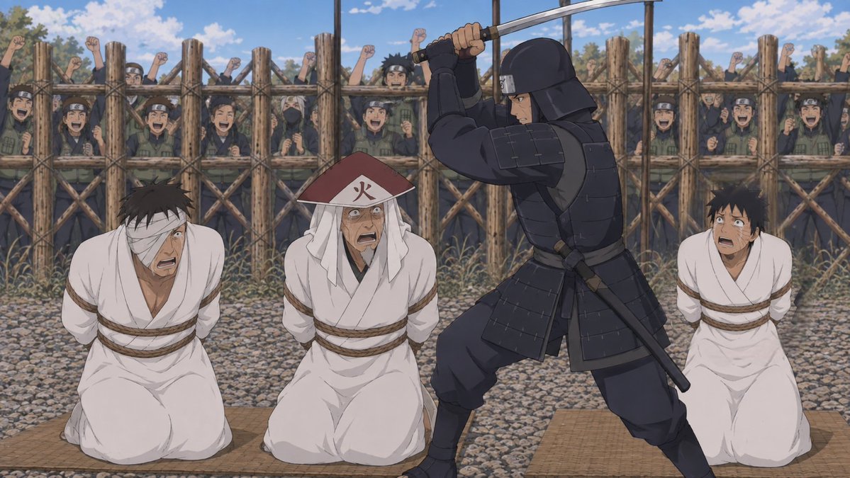 Aerodinamic_0's tweet photo. What Kishimoto was too afraid to do 🔥 The Real 'Will of Fire' for traitors and liars 😉
#naruto #konoha #hiruzen #danzo #obito https://t.co/ZglJhOQSMn