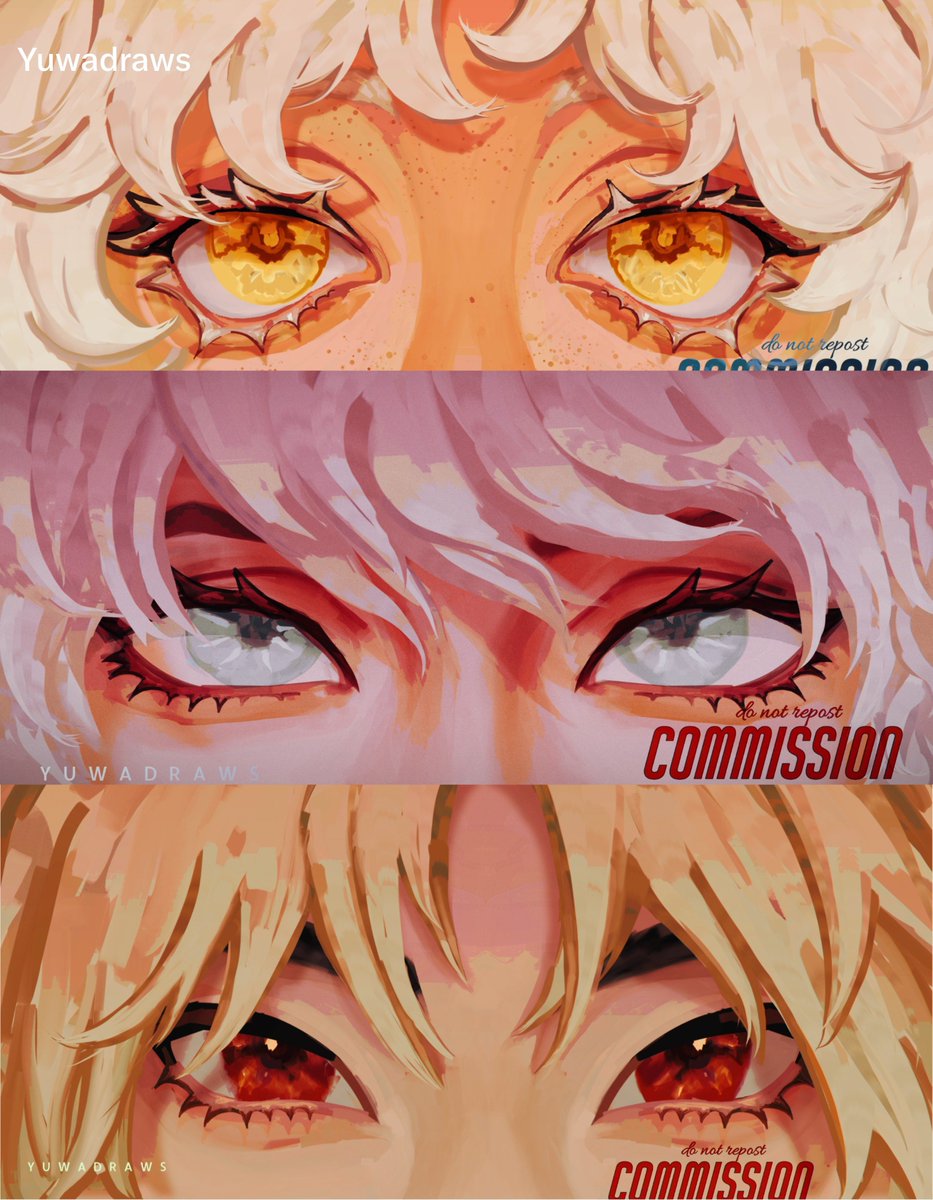 yuwadraws's tweet photo. Get beautiful eye banners like these 👇 and help me get verified ^^

https://t.co/tdwe7Bpc90

I'm only doing eye banners for now cause they take less time to draw and I have only 3 days left to meet up.
#Vgencommissionㅤ
#digitalart https://t.co/dFfbSN3RFt