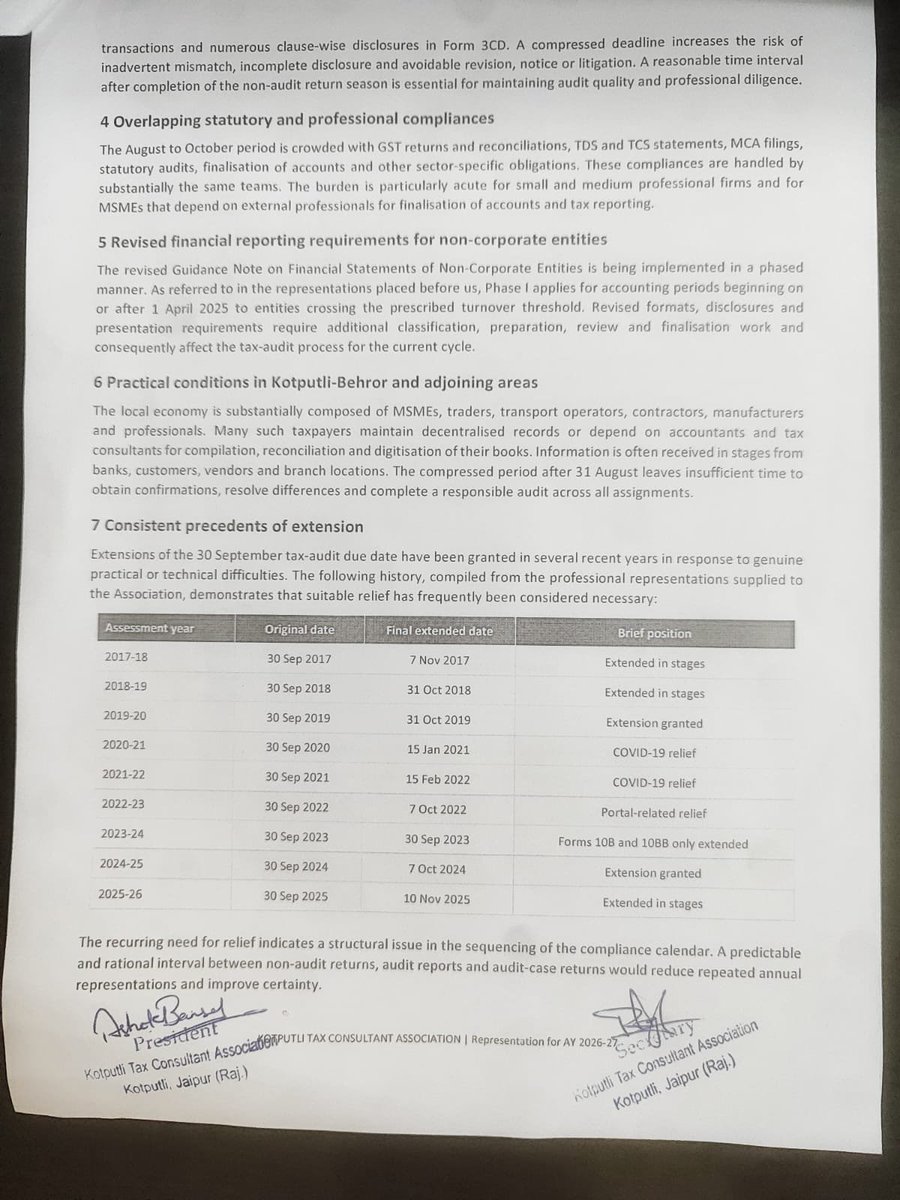 rambajajgst's tweet photo. Retweet For Support and Reach 

Representation by Kotputli Tax Consultant Association, Rajasthan for extension of #ExtendTaxAuditDueDate 

Ram Bajaj
8696424223

For Regular GST Updates, Join this Group
https://t.co/qwbrJcdzci https://t.co/t4rgbhCu48
