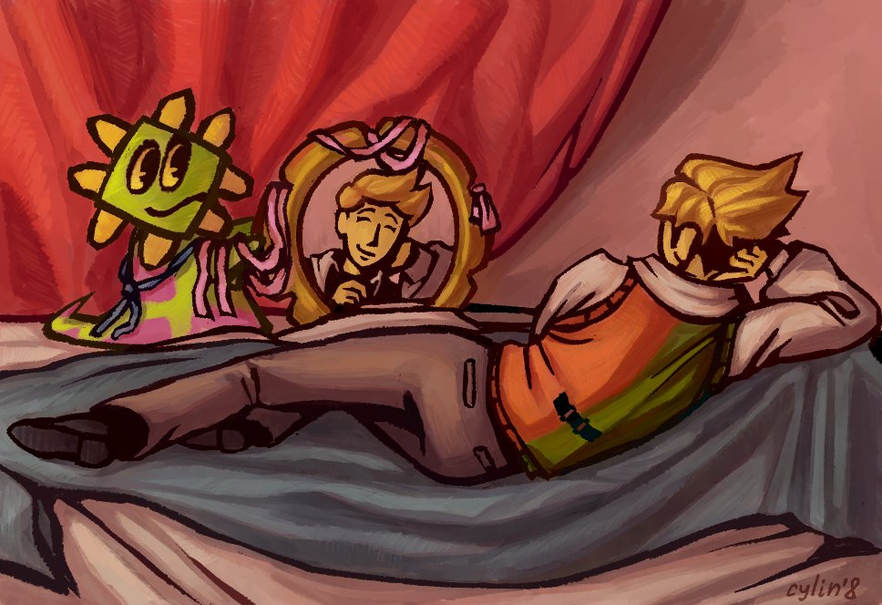 ElinFarkas's tweet photo. Flowery at his mirror #deltarune https://t.co/japqR6pGJ7