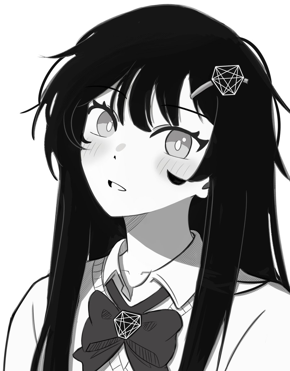Fumby123's tweet photo. Day 100 special 🎉 
Commission piece for @vstalingrady / https://t.co/iXwuA41BxD

Left piece was a failed draft 
Right piece was the one I sent to him

#artjourney #monochrome #DigitalArt https://t.co/gMu2h8sCDf