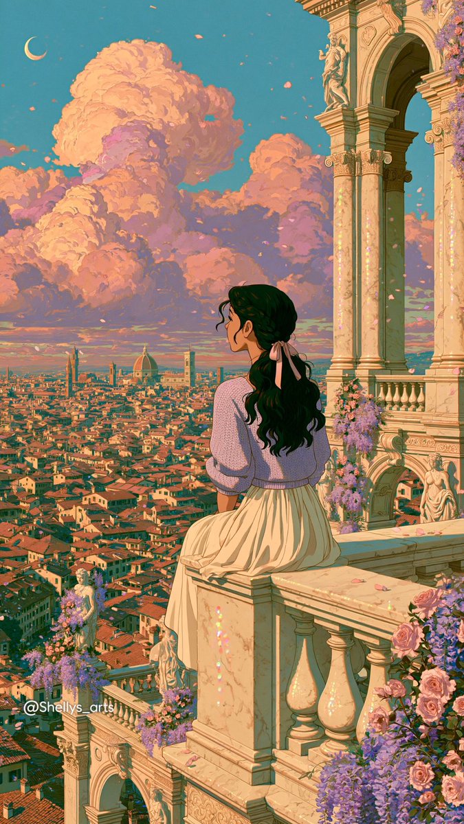 shellys_arts's tweet photo. Elysium 🦚✨

Marble palaces wrapped in flowers, quiet fountains shimmering under a painted sky, and little corners that feel untouched by time.

A little world I wish I could disappear into for a while. 🌙🪻

Which place would you visit first?

#aiart #digitalart #aestheticart https://t.co/46dmIhBTCJ