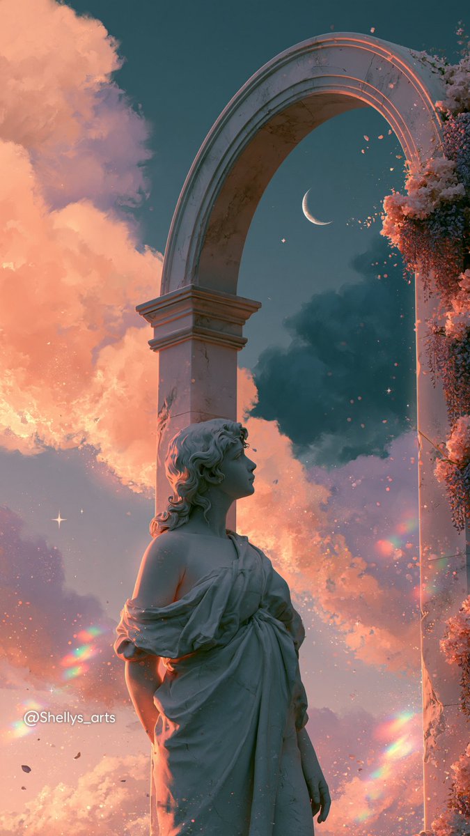 shellys_arts's tweet photo. Elysium 🦚✨

Marble palaces wrapped in flowers, quiet fountains shimmering under a painted sky, and little corners that feel untouched by time.

A little world I wish I could disappear into for a while. 🌙🪻

Which place would you visit first?

#aiart #digitalart #aestheticart https://t.co/46dmIhBTCJ