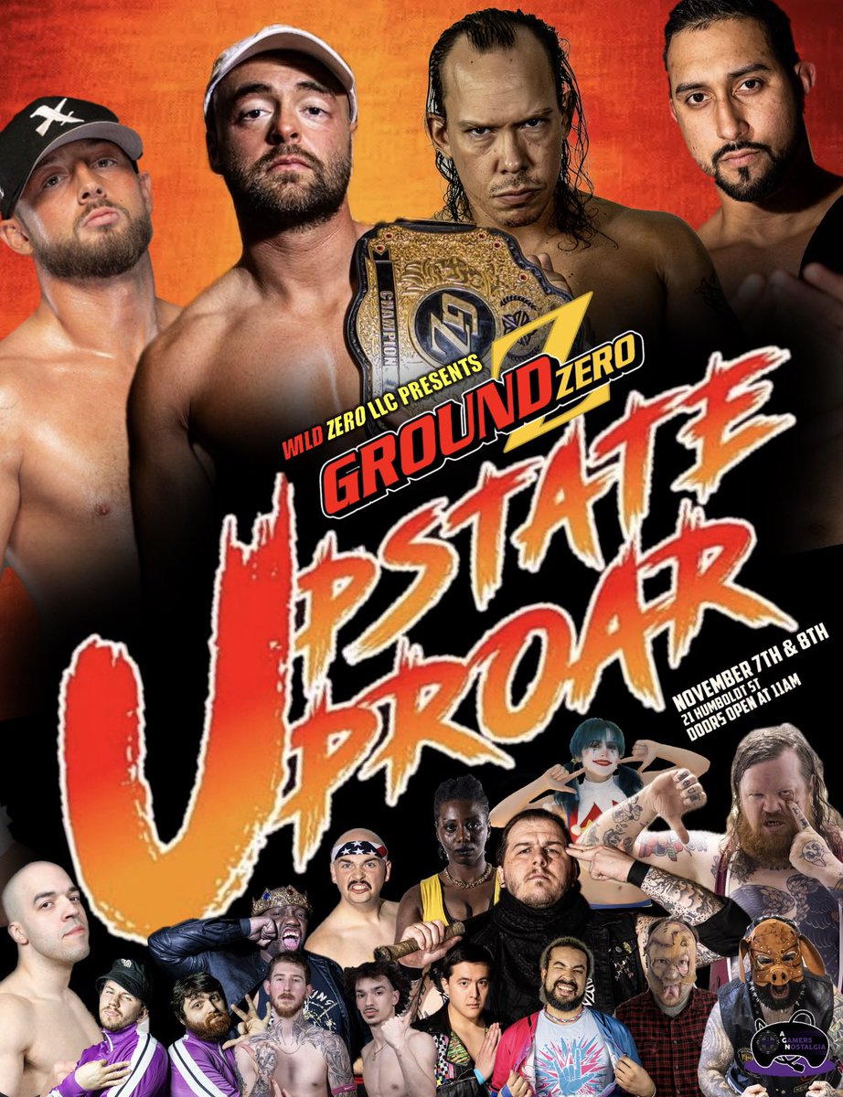 Ground_Zero585's tweet photo. We return to the Upstate Uproar Gaming Festival on November 7th &amp; 8th taking place at 21 Humboldt St! Doors open at 11a and wrestling takes place from 12p-2p.

#GroundZero #RespectTheCraft #RochesterNY #Wrestling https://t.co/x4IOeH5GoN