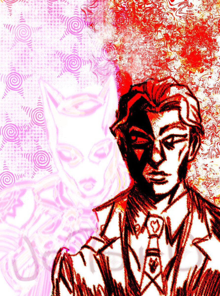 jo7ar0's tweet photo. I kept it a secret, but I’m actually Kira Yoshigake #jjba #ジョジョ #kirayoshigake #tonio #KillerQueen https://t.co/v6FZlcFzb6