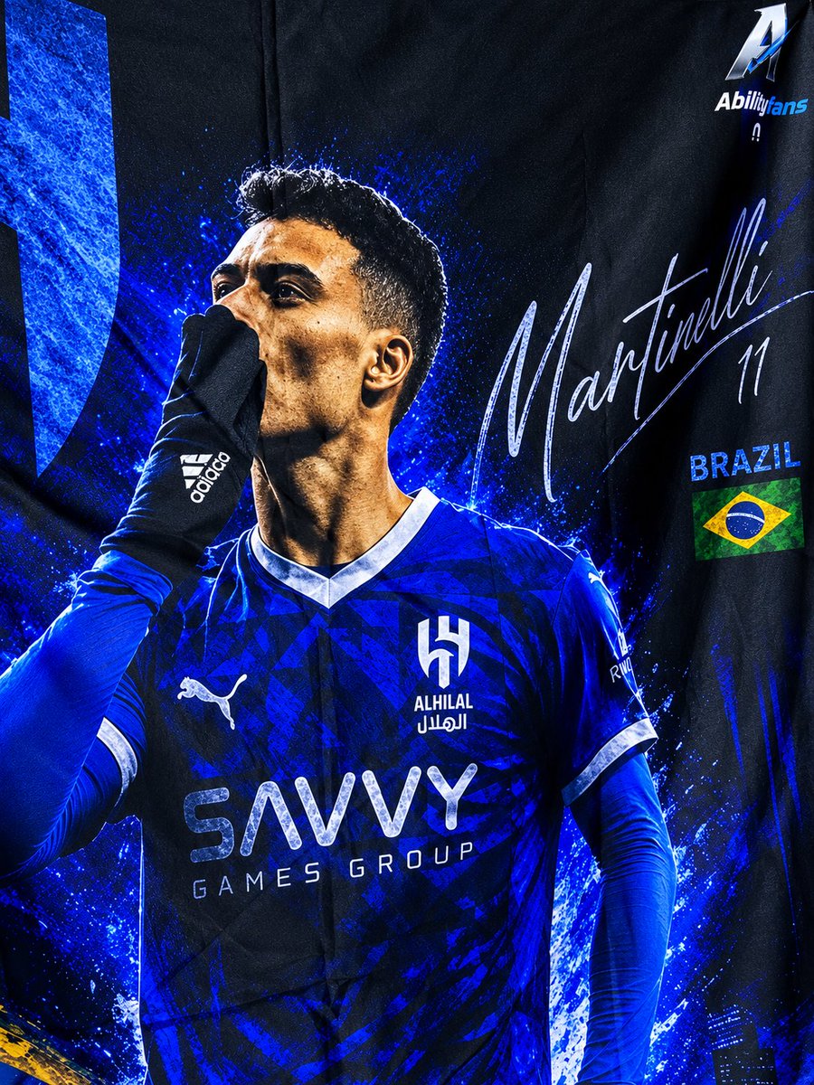 abilityfans's tweet photo. توفر علم الساحر مارتينيلي 💙

علم يجمع بين عشق الهلال وإبداع النجم البرازيلي.

 جمهور الهلال، علم مارتنيلي وصل! خلّ شغفك يرفرف في المدرجات وعبّر عن حبك للزعيم بطريقة مختلفة.

استخدم خصم «وطن» على جميع الأعلام، والكمية محدودة.

اطلب علمك الآن من الرابط:
https://t.co/wXeHpBdzzT https://t.co/W9sVpbVHXB