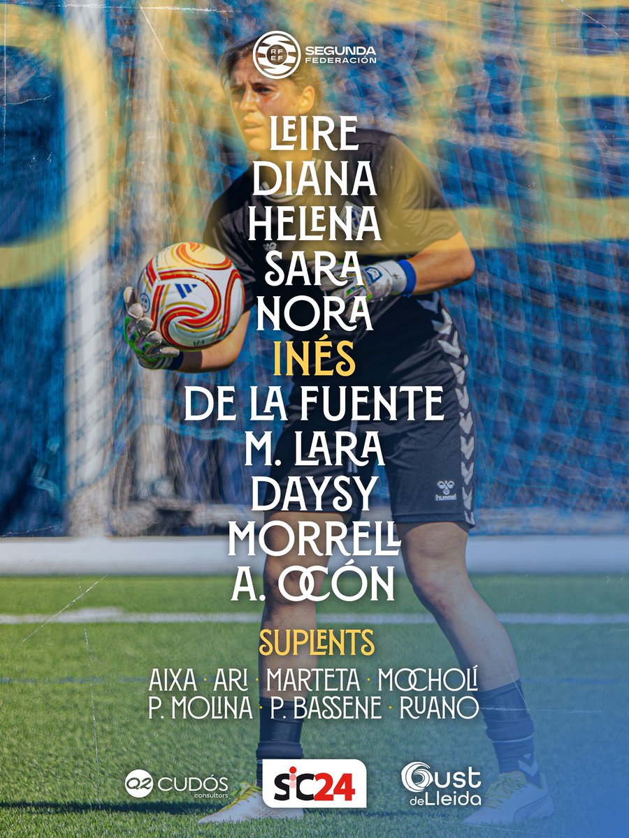 SEAEM_1925's tweet photo. 𝐎𝐍𝐙𝐄! 💙

Aquesta es l’alineació per enfrontar-nos a l’Elche CF.

Som-hi equip! 💪 https://t.co/ryWFBMR0q5
