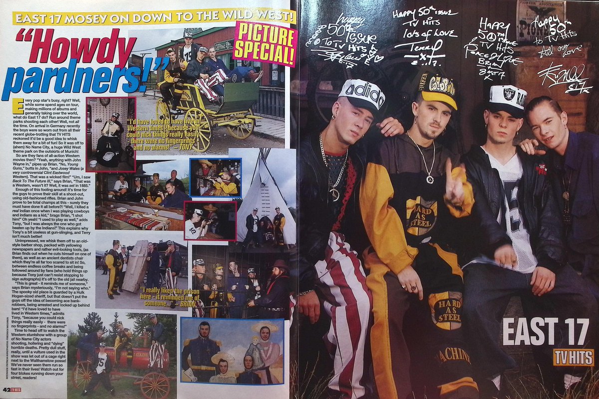 TvDidYouSee's tweet photo. #OnThisDay from October 1993 - TV HITS
50 sizzling questions for #TakeThat.
Howdy pardners! #East17 head to the Wild West.
Bad Boys Ink! Bad Boys Inc get creative. https://t.co/xcrITkyhxL