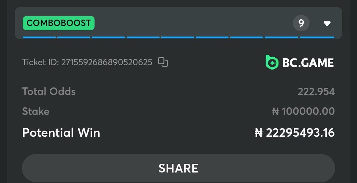 Ekitipikin's tweet photo. 222 odds Game on BC

Booking code: B470594

Booking link:     https://t.co/eC2faEsObK

Register BC Game here👇
https://t.co/fKbaQk69cl

Fund your BC account here👇
https://t.co/sDbFe7RHLV https://t.co/kfUTzpervj