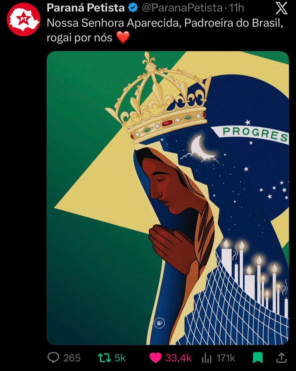 lazarorosa25's tweet photo. Esse foi um dos posts censurados. Absurdo total! Atacaram um post em que o autor apenas pede proteção para Nossa Senhora Aparecida. Sim, isso é perseguição contra os Católicos. 

CATÓLICOS CENSURADOS
RESPEITEM NOSSA PADROEIRA https://t.co/yWCcENtgx1