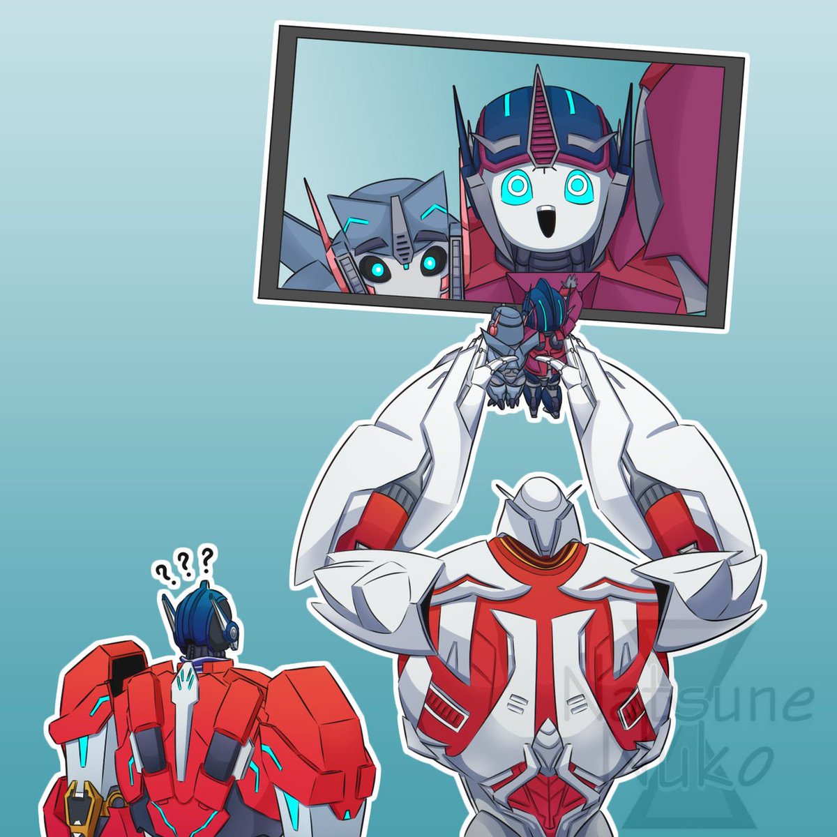 natsunenuko's tweet photo. [AU] Let him flaunt them
As long as it's safe and sound, Megs is showing off his little mechlings like a proud sire he is. (Orion would do so too, but here's a bit too short.)
#tfp #tfprime #megop #megpax #tfau #mysterybot
https://t.co/4g9qd2oGfP https://t.co/lBWTvHhqRa