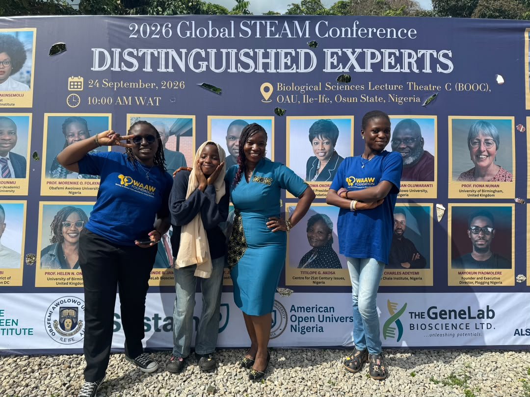 waawoauchapter's tweet photo. At the Global STEM Conference, Our Founder, Dr. Unoma Okorafor, was honoured with an award for her outstanding contribution in advancing STEM education for African women. 

Ms. Timi Onefeso received the award on her behalf, and WAAW OAU was delighted to welcome her.

 #WAAWOAU https://t.co/tse6hEeHhp
