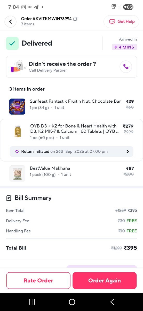 hasansayed9495's tweet photo. Today just few mins ago.
I ordered from Zepto Worli 400018 branch, Mumbai and look at the condition of multivitamin and mineral medicine they have sent me.
I felt miserable while handling and recording it.
@ZeptoNow @fssaiindia @Tukaram_IndIAS @FDA_MAHARASHTRA https://t.co/wKHQrdXjs6