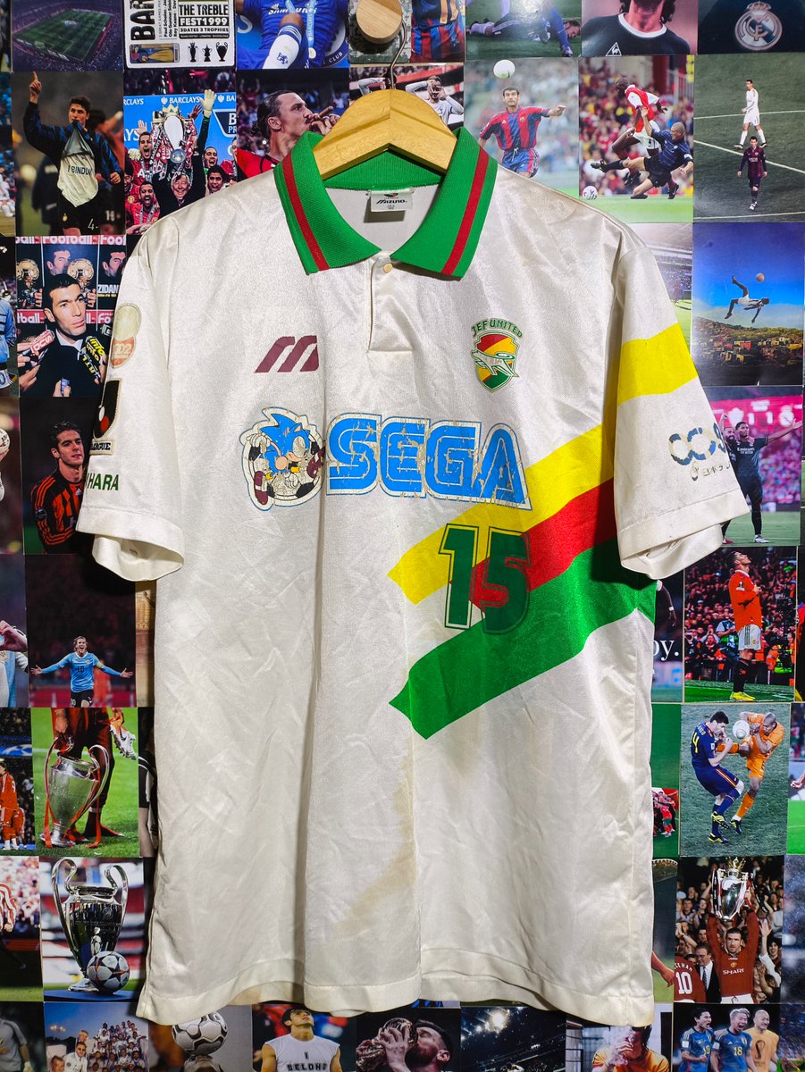 lelanglawas's tweet photo. Detail #LawasMalamMinggu - Sabtu, 26 September 2026
#Lawas8
JEF United Ichihara 1996-97 Away
#15 Takayuki Chano
Size XOO (74x56cm)
ALL ORIGINAL
Sponso ori (crack)
Nameset Original
crest crack
Noda kuning penyimpanan (butuh mandi), Pulls
kain aman
Excellent https://t.co/jG8sVK5ygn