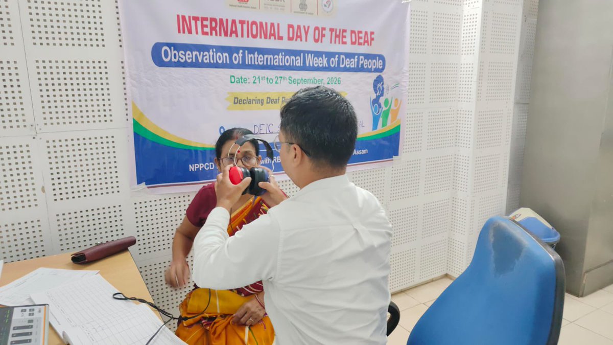 MetroNhm's tweet photo. International Week of Deaf people was observed at the DEIC, Sonapur District Hospital, Kamrup Metro, with a hearing screening drive and awareness meeting.
#KamrupMetro https://t.co/oroOObzKKg