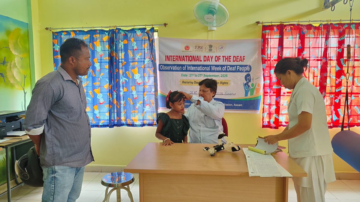 MetroNhm's tweet photo. International Week of Deaf people was observed at the DEIC, Sonapur District Hospital, Kamrup Metro, with a hearing screening drive and awareness meeting.
#KamrupMetro https://t.co/oroOObzKKg