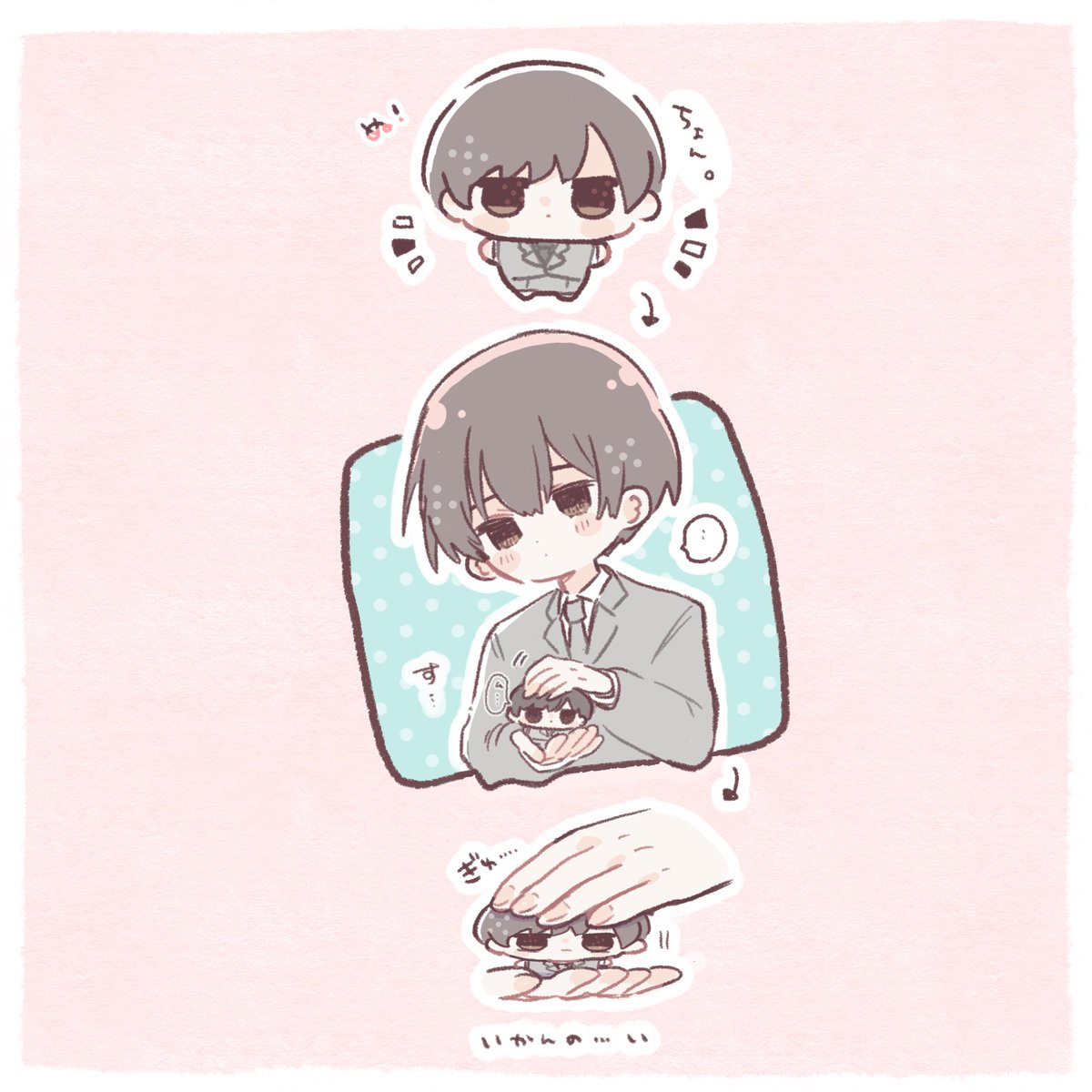 kumori_no_hi_'s tweet photo. 自分のぬい持ちかわいい🧸というきもちと
キューアグおじいちゃんにも見えるな...というらくがき(+α) https://t.co/rLSeJqhNSS