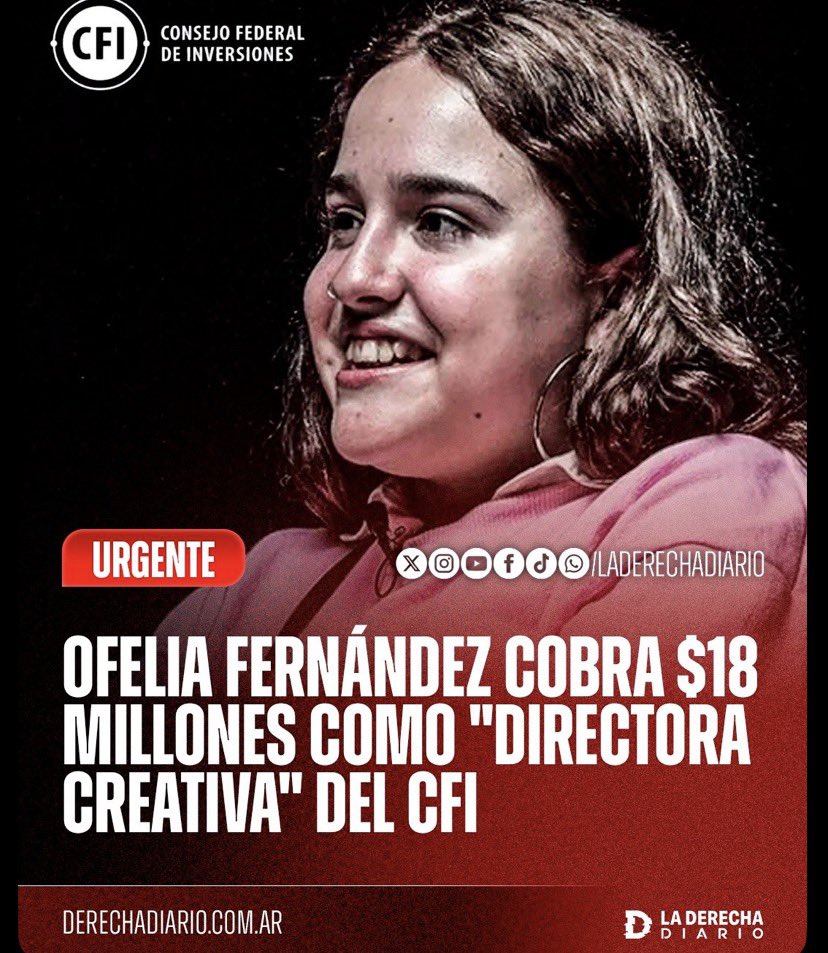 osvagoya's tweet photo. El CFI es un organismo interprovincial financiado con recursos aportados por las 23 provincias y dirigido por Ignacio Lamothe, hermano del actor kirchnerista. El contrato salió a la luz después de que Ofelia Fernández afirmara reiteradamente que ya no era empleada pública. https://t.co/WT4hjgGTKp