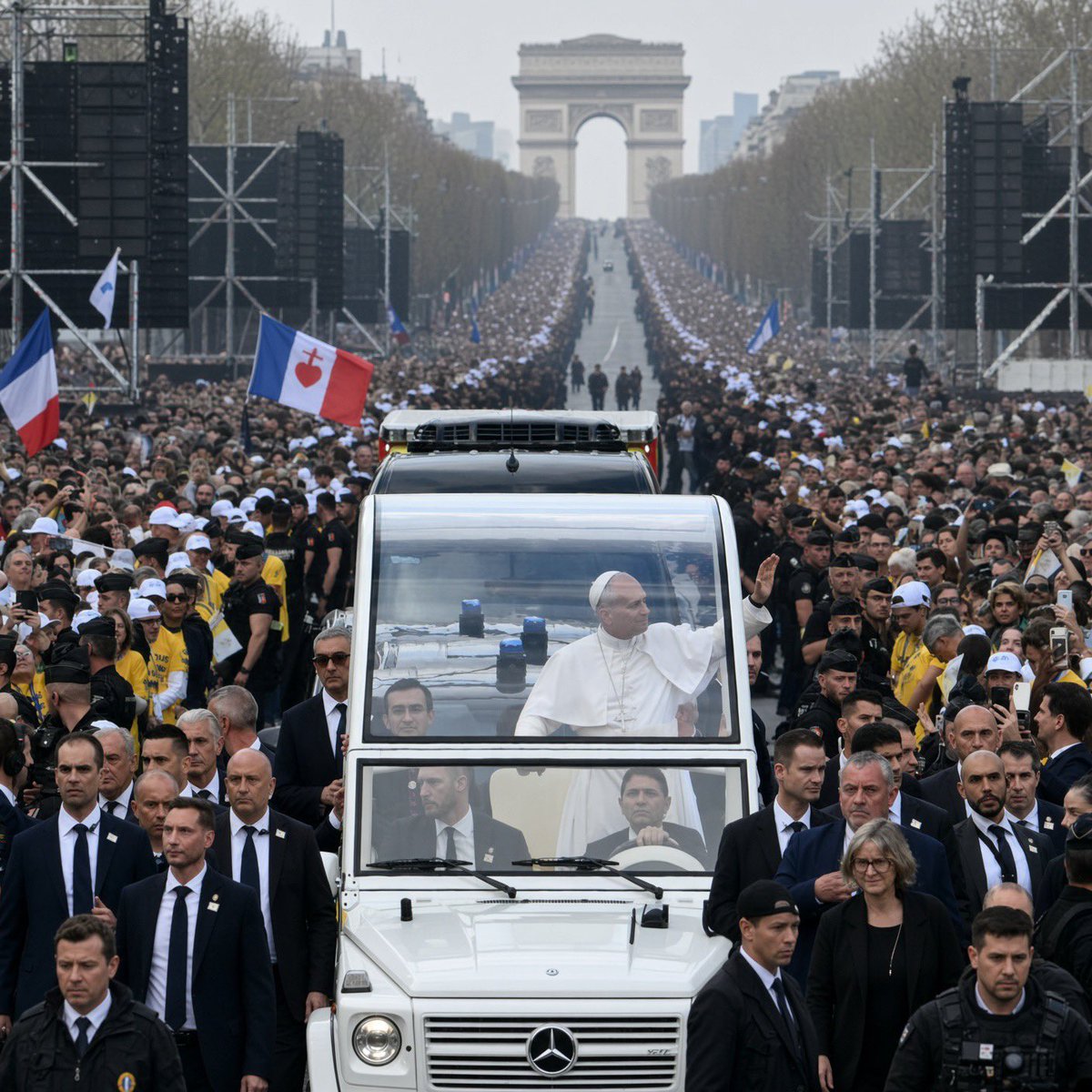 christine_kelly's tweet photo. Pas de bagarres.
Pas de voitures brûlées.
Pas de policiers blessés.
Pas de débordements.

Un événement festif qui rassemble, qui unit.

#papeleon https://t.co/D3Rd0LRC7s