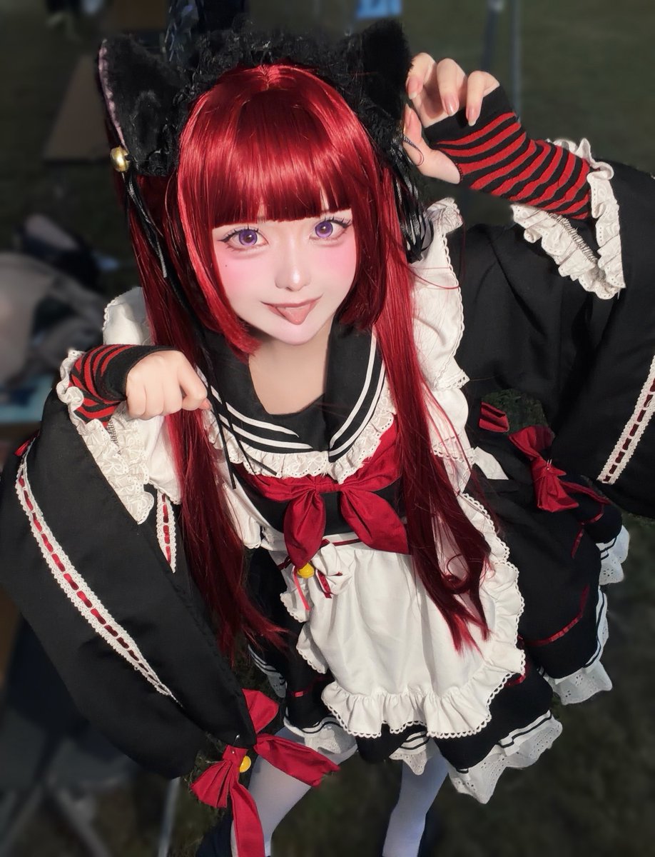 43___Karen's tweet photo. メイド猫チャンでした♥️🐈‍⬛

#大洗海上花火大会2026 https://t.co/IlQmTy3yg2