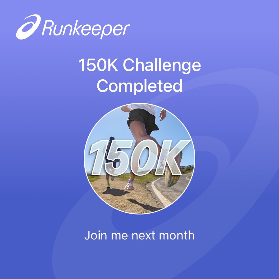 megjhunter's tweet photo. I got my steps in this month with a Challenge in the ASICS @Runkeeper app. #TrainWithRunkeeper https://t.co/T5jOUNyr2F